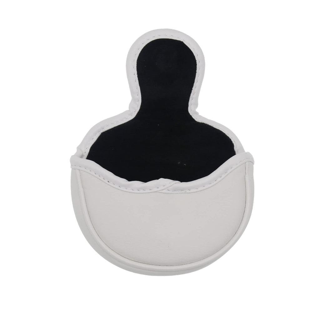 Histar Pebble Beach Magnetic Closure Golf Small Mallet Shaped Putter Cover For Scotty Cameron (White)
