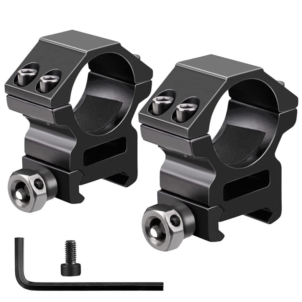 LONSEL 1 Picatinny Scope Rings, 2Pcs Medium Profile 1 Inch Scope Ring Mounts for Picatinny Rail