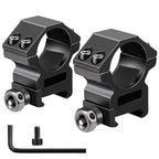 LONSEL 1 Picatinny Scope Rings, 2Pcs Medium Profile 1 Inch Scope Ring Mounts for Picatinny Rail