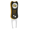 Team Golf Ncaa Georgia Tech Yellow Jackets Retractable Divot Tool With Double-Sided Magnetic Ball Marker, Features Patented Sing