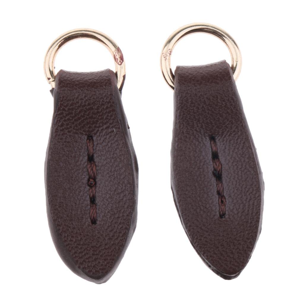 Myaddiction 2Pcs Leather Zipper Puller Replacement Slider For Wallet Purse Bag Coffee Clothing Shoes & Accessories | Womens Acce