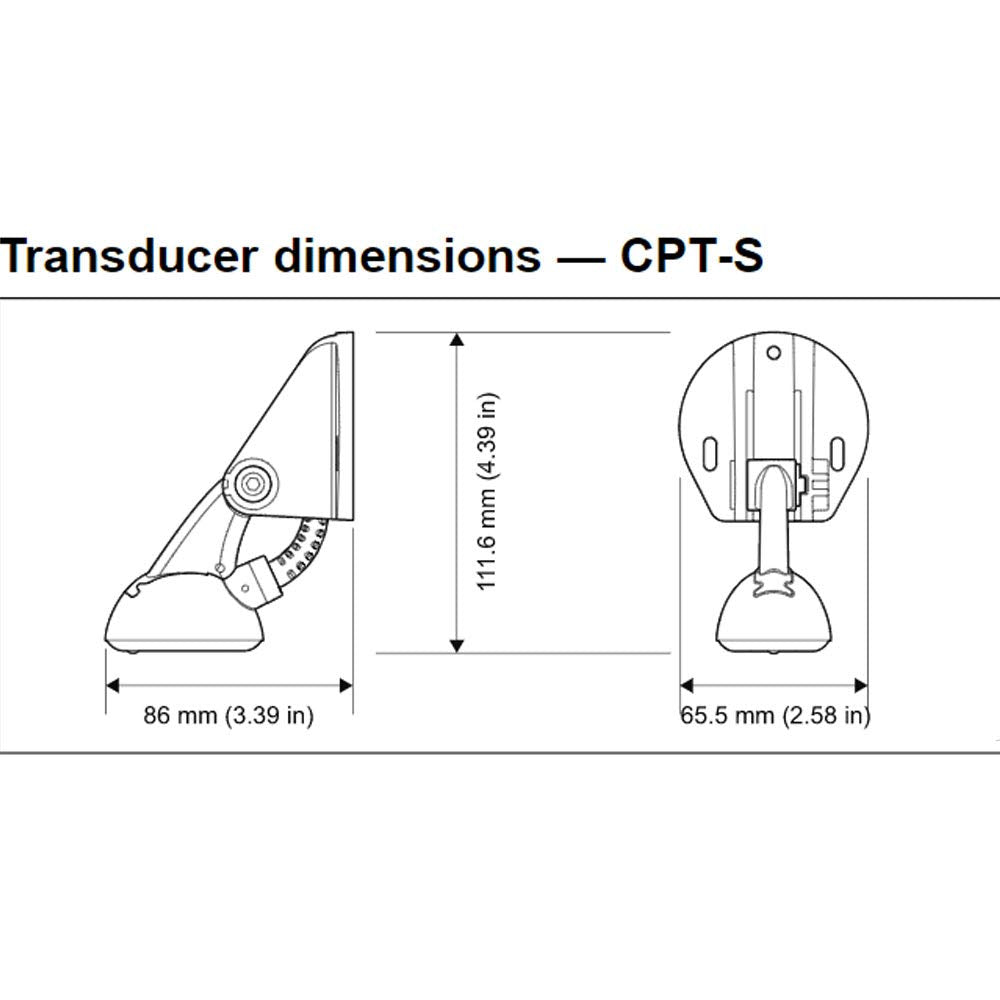 Raymarine Cpt-S Transom Mount - Conical - High Chirp [E70342]