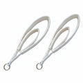TRENDYNEST Double Loop Pilates Strap Soft Fleece Pilates Circle Strap White Color for Gym Workout, White  1 Pair
