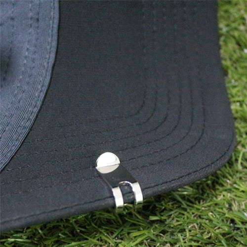Pinmei Standard Hat Clips Golf Ball Marker Holder 2 Pcs (Silver)