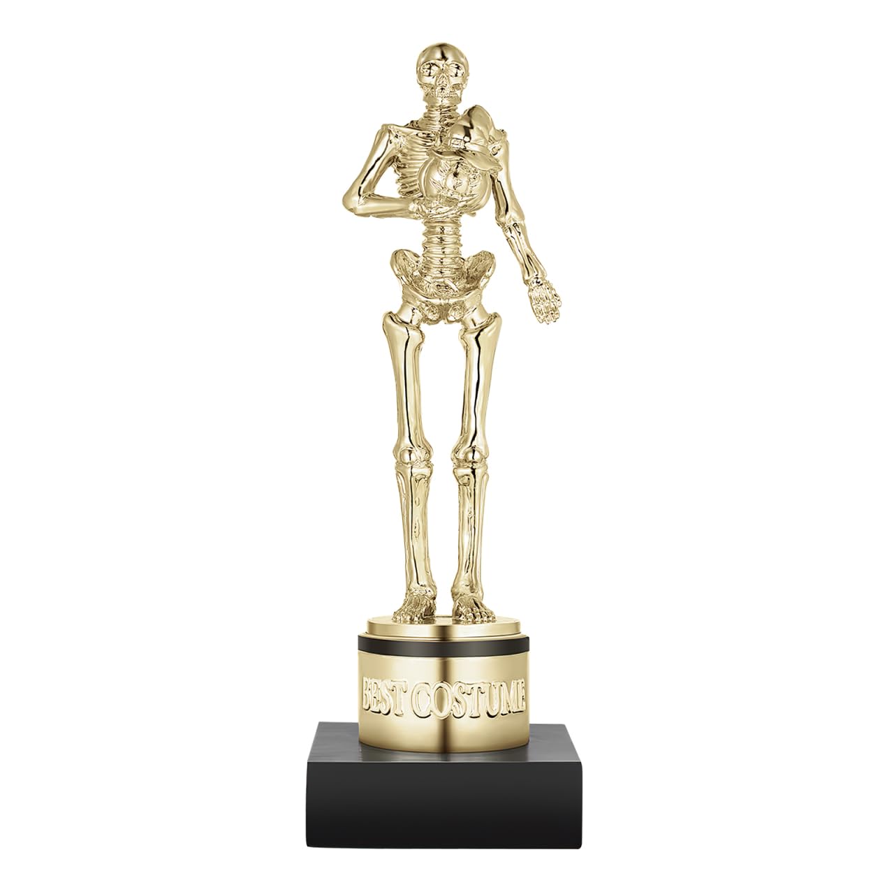 Halloween Best Costume Skeleton Trophy for Halloween Skull Party Favor Prizes, Gold Bones Game Awards, Costume Contest Event Tro