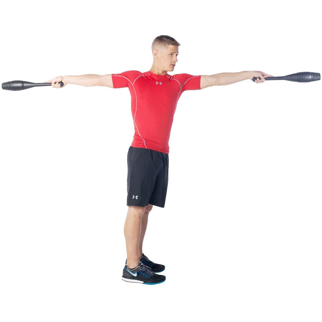 Ultimate Body Press Indian Clubs (Black, 1-Pound) (Ic-1)