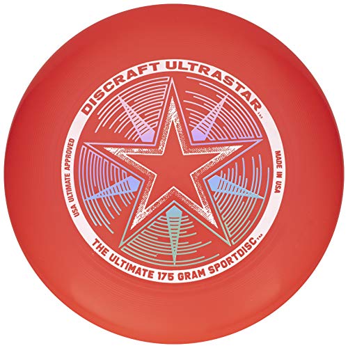 Discraft 175 Gram Ultra Star Sport Disc 175G Ultra Star Sport Disc, Bright Red