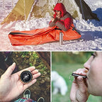 4 Packs Emergency Thermal Sleeping Bag, Survival Bivvy Sacks Blanket With Whistle, Waterproof Lightweight Survival Shelter Blank