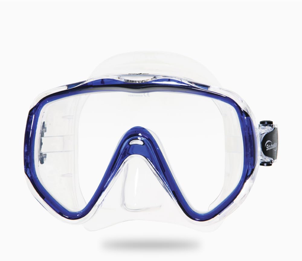Scubamax Abaco Oversize Single Lens Dive Mask (Clear Blue)