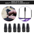 Presta Valve Cap 6 Pieces - Cycling Tire Air Valve Caps  Anodized Tire Stem Valve Caps Dust Free - Aluminum Alloy Color Bike Tir
