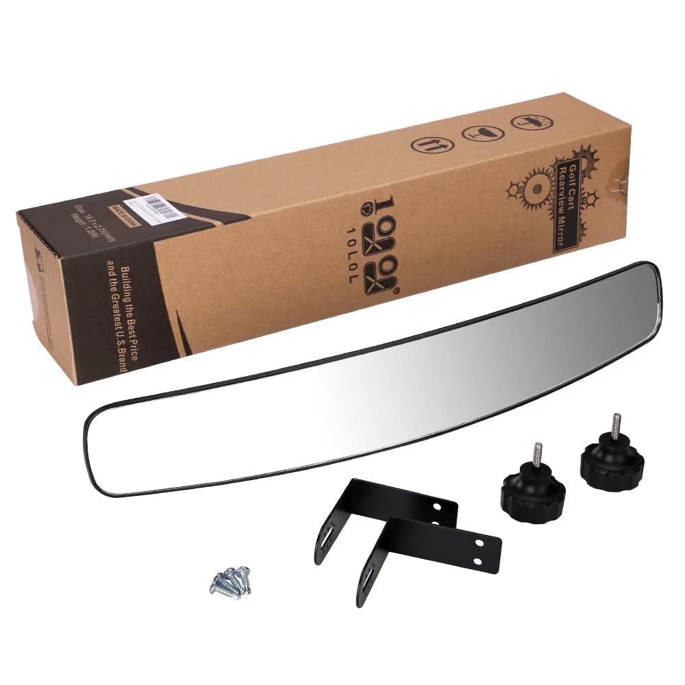 10L0L Golf Cart Mirror Rear View Mirror 16.5'' Extra Wide 180 Degree Panoramic For Yamaha Ezgo Club Car Golf Carts