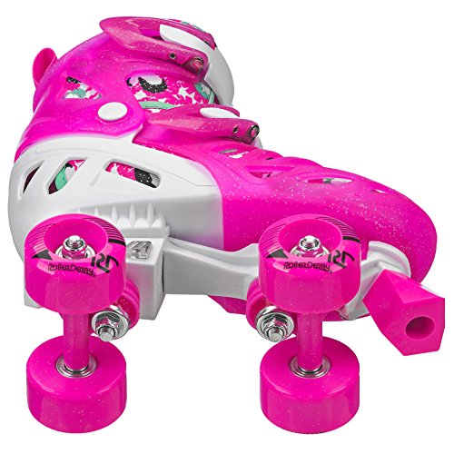 Roller Derby Trac Star Youth Girl'S Adjustable Roller Skate White/Pink Size Medium (12-2)