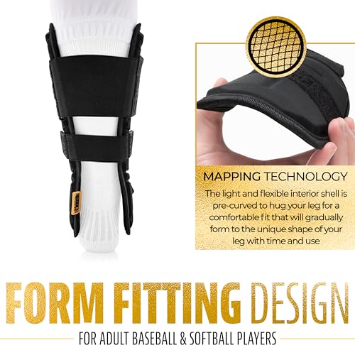 Franklin Sports Baseball + Softball Leg Guard - Prt Series Youth Shin + Foot Shield For Batting - Protective Leg + Ankle Guard W
