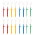Yardwe 16Pcs Reusable Golf Tees, 3.94 Inch Plastic Tees for Golf Driving Range and Course Use Consistent Swing and Longer Drives