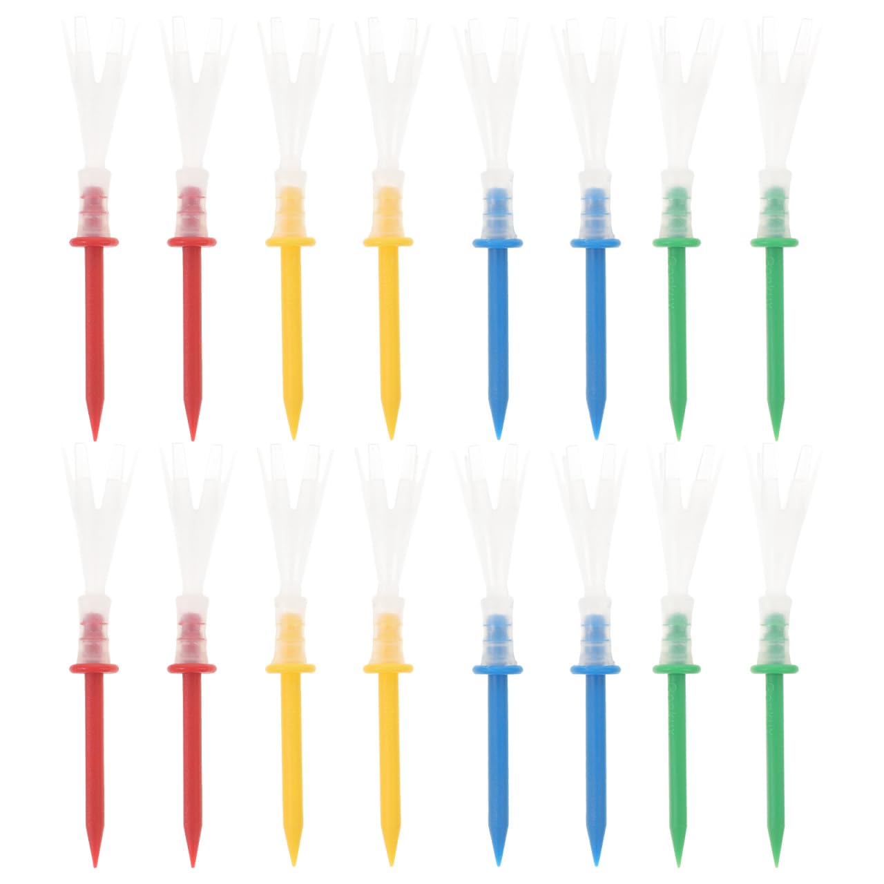 Yardwe 16Pcs Reusable Golf Tees, 3.94 Inch Plastic Tees for Golf Driving Range and Course Use Consistent Swing and Longer Drives