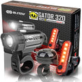 Stocking Stuffers For Men - Blitzu Gator 320 Rechargeable Bike Light Set - Night Riding Accessories, Cool Gadgets White Elephant