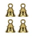 SKSM Metal Decorative Brass Pooja Room Hanging Bells With J Hooks | Hanging Bell for Temple | Jingle Bell for Christmas (Gold, 2