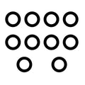 DEYING Pack of 10 spacers for Bike Thru alxe (12mm), Thickness 1mm