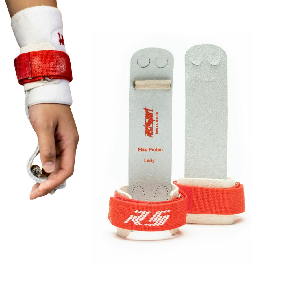Reisport Womens Gymnastic Grips Protec Elite Hook & Loop Uneven Bar Grips, X-Small, Small, Medium, Women And Girls Gymnastics Tr