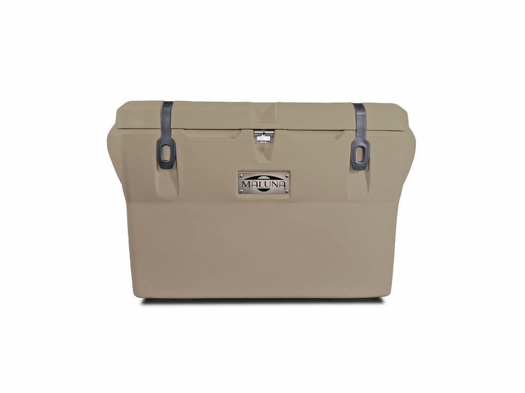 Maluna 70 Quart Desert Tan Hard Cooler  Rotomolded  Insulated Portable Ice Chest Box For Drinks, Beverages, Beach, Camping, Picn