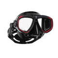 SCUBAPRO Zoom Scuba Mask with Ultra Clear Dual Lens and Lens-Change System for Optical Lenses for Diving, Black/Red