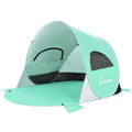 WolfWise UPF 50+ Easy Pop Up 3-4 Person Beach Tent Sport Umbrella Instant Sun Shelter Tent Sun Shade Canopy, Mint Green