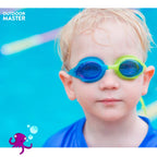 Outdoormaster Kids Swim Goggles 2 Pack - Quick Adjustable Strap Swimming Goggles For Kids - A