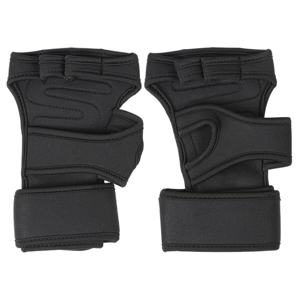 Atorse Men Weightlifting Gloves Wrist Wrap Strap Training Gym Workouts Fitness L