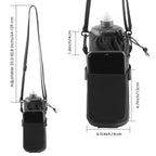 Wotow Bike Water Bottle Holder Bag, Bicycle Insulated Drink Cup Holder, Handlebar Frame Strap-On No Screws Water Bottle Cage, Cy