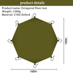13.5X13.5 Ft Tent Footprint Waterproof Camping Tarp Ultralight Mat Under Tent Moisture-Proof Ground Sheet Mat