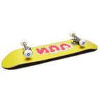 [Ccs] Furry Letters Skateboard Complete Yellow 7.50'' - Maple Wood - Professional Grade - Fully Assembled With Skate Tool And St