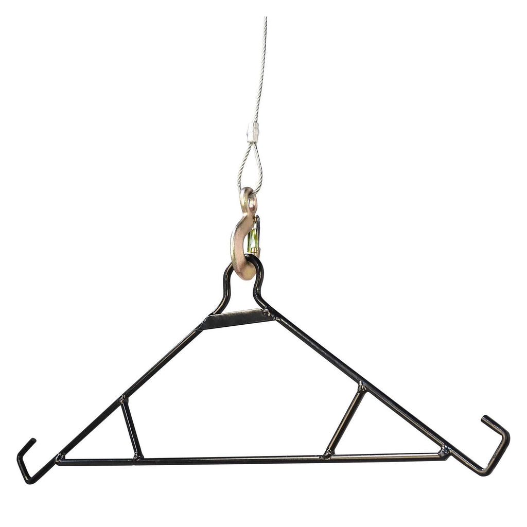 Hme Tri-Pod Black Steel Game Hunting Hoist | Economical & Convenient Support Stand | Up To 300 Lb. Capacity, 98'' Lift Height
