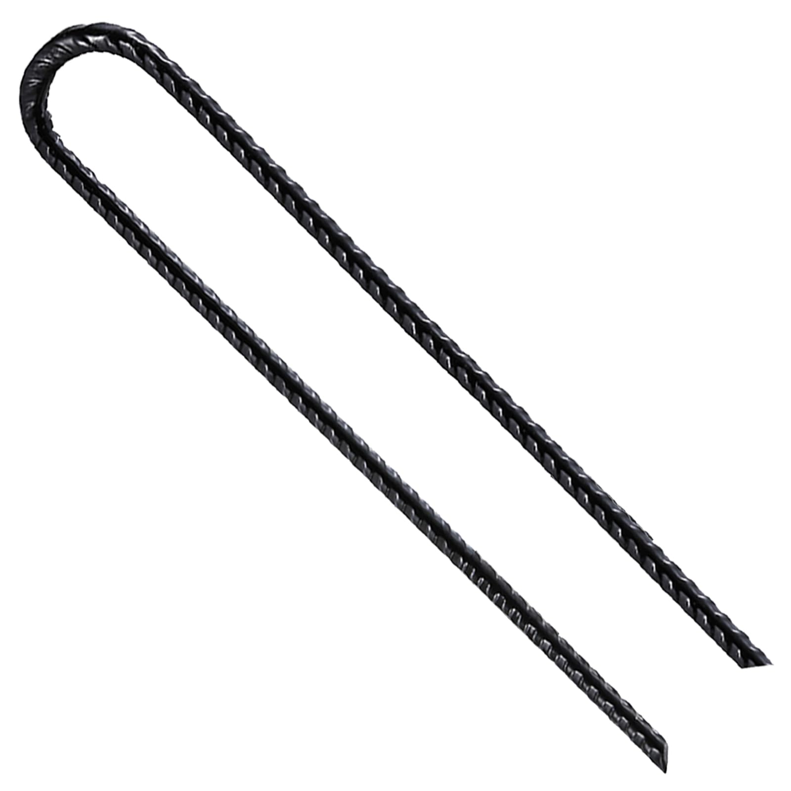 Wensilon Rebar U/J Hook Extra Heavy Duty, 12 inch x 1/4 inch Rust Proof Coated Steel Ground Anchors for Garden, Tent, Trampoline