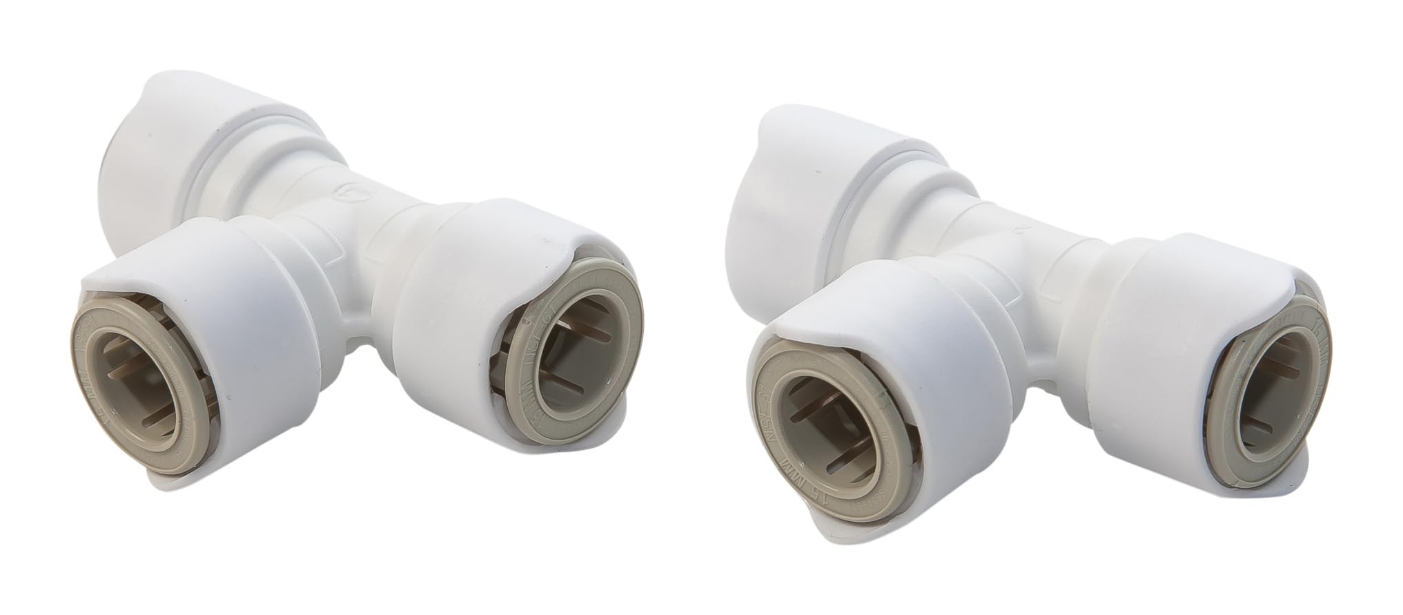 Whale Quick Connect (Push-Fit) Plumbing Fitting - Equal Tee Adapter 15mm-15mm-15mm, Pack Size 1 x 2, WX1502