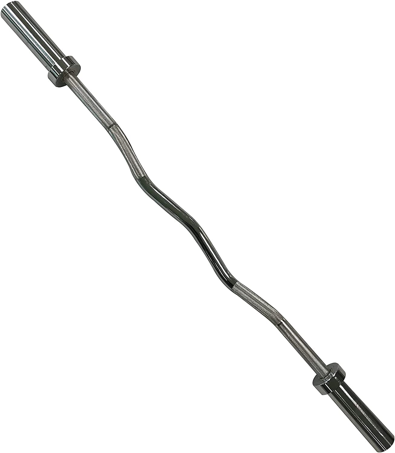 CAP Barbell 2 Olympic Solid Curl Bar, 47-Inch, No Collars, Chrome