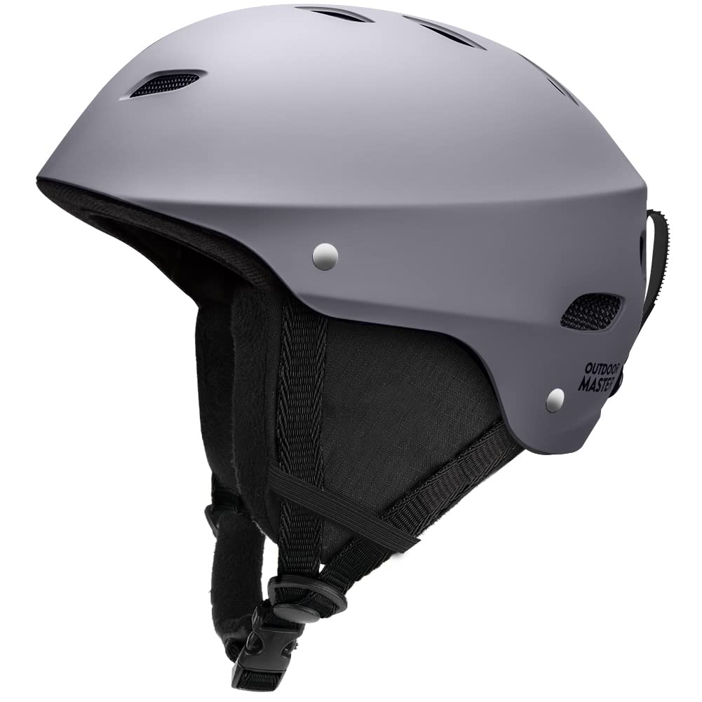 Outdoormaster Kelvin Ski Helmet - Snowboard Helmet For Men, Women & Youth (Gray,L)