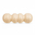 CLOVRIX Wavy Massage Cylinder Deep Tissue Expanded Polypropylene Stretching Column Lightweight, Milk Tea, Hardness 55 | Rollers 