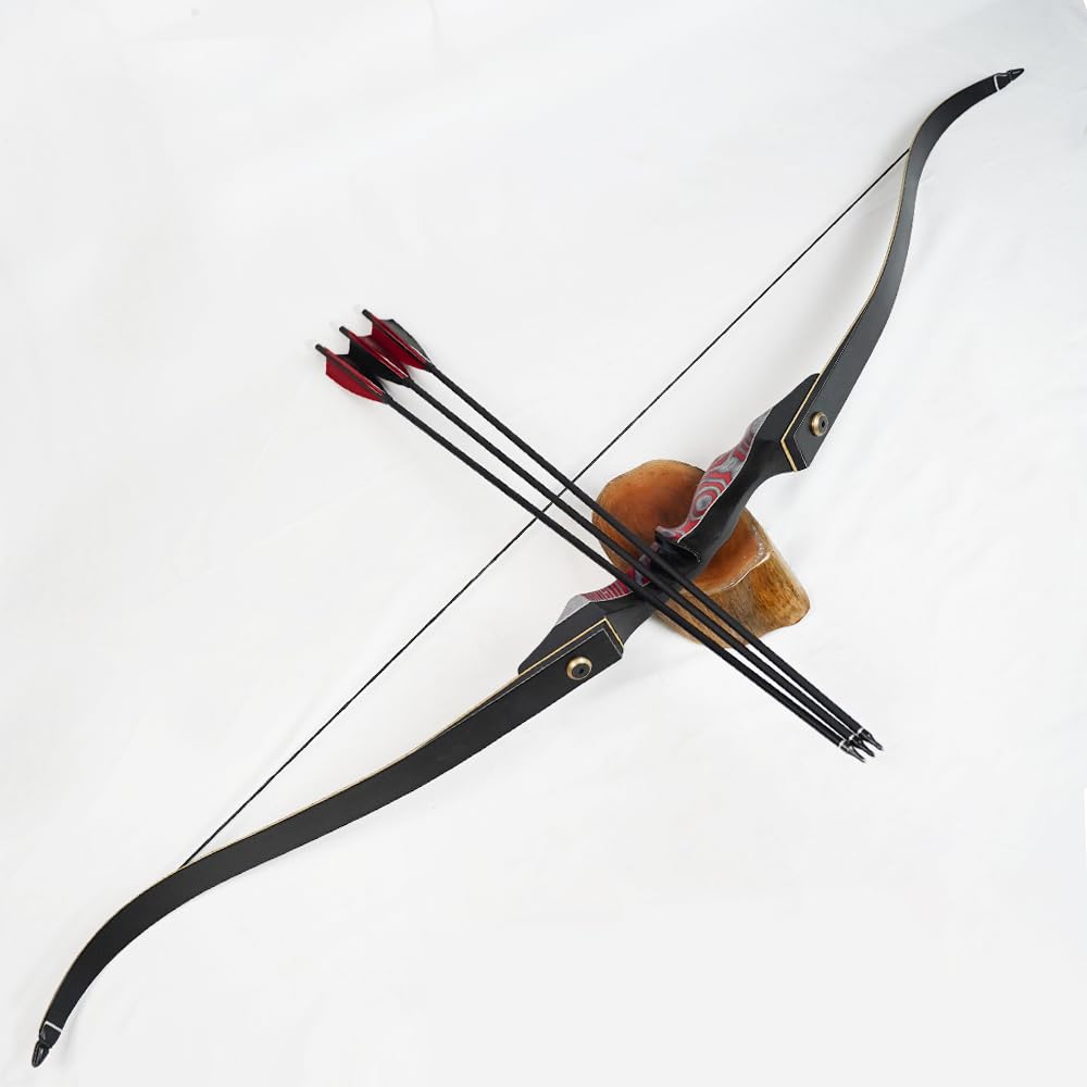 Pmz Recurve Bow And Arrow, Newset Professional Aldults Archery Hunting Bow, 60'' Wooden Takedown Bow, For Youth Beginners To Adv