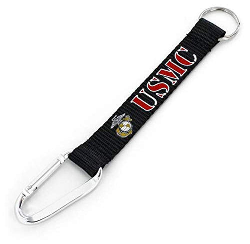 aminco United States Marine Corps Carabiner Lanyard Keychain, Red, 5
