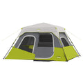 CORE 6 Person Instant Cabin Tent  Portable Large Pop Up Tent with Easy 60 Second Camp Setup for Family Camping  Included Hanging