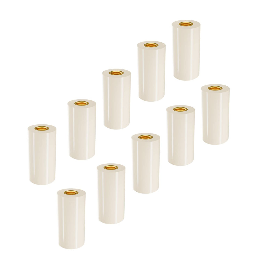 Gse 10 Pieces 12Mm/13Mm White Billiard Stick Nylon Ferrules, Pool Cue Stick Screw-In Ferrules Replacement (12Mm, Nylon Ferrules)