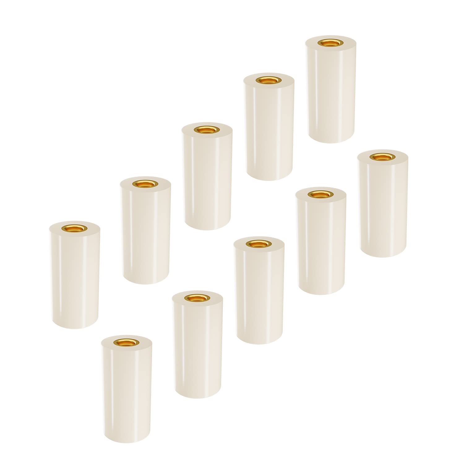 Gse 10 Pieces 12Mm/13Mm White Billiard Stick Nylon Ferrules, Pool Cue Stick Screw-In Ferrules Replacement (13Mm, Nylon Ferrules)