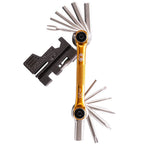 Crankbrothers Multi Tool M 20 Bike Tool - Mtb Multi-Tool Gold - 20 Bicycle Tools(20 In 1 Tool), Ergonomic And Lightweight