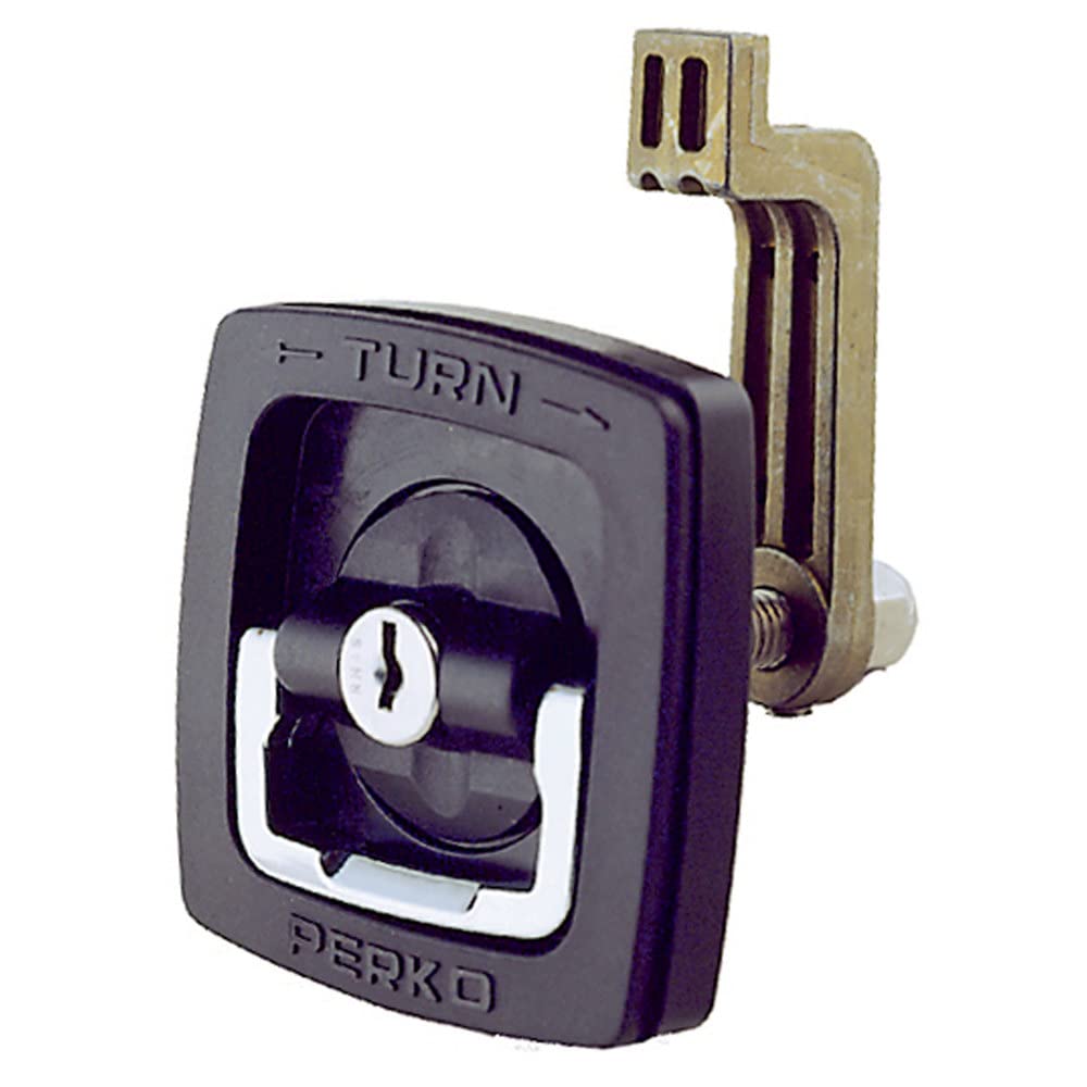Perko 1031Dp1Blk Flush-Mount Locking Latch With Polymer Face For 1-5/8'' Hole - Black