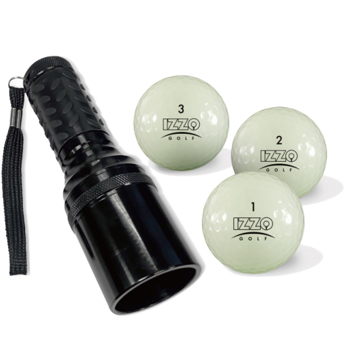 Izzo Golf Balls 3 Pack Glow Night Ball Night Ball with UV Light