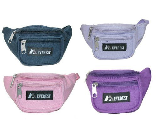 Everest Kids Fabric Adjustable Organizer Waist Pack, Purple