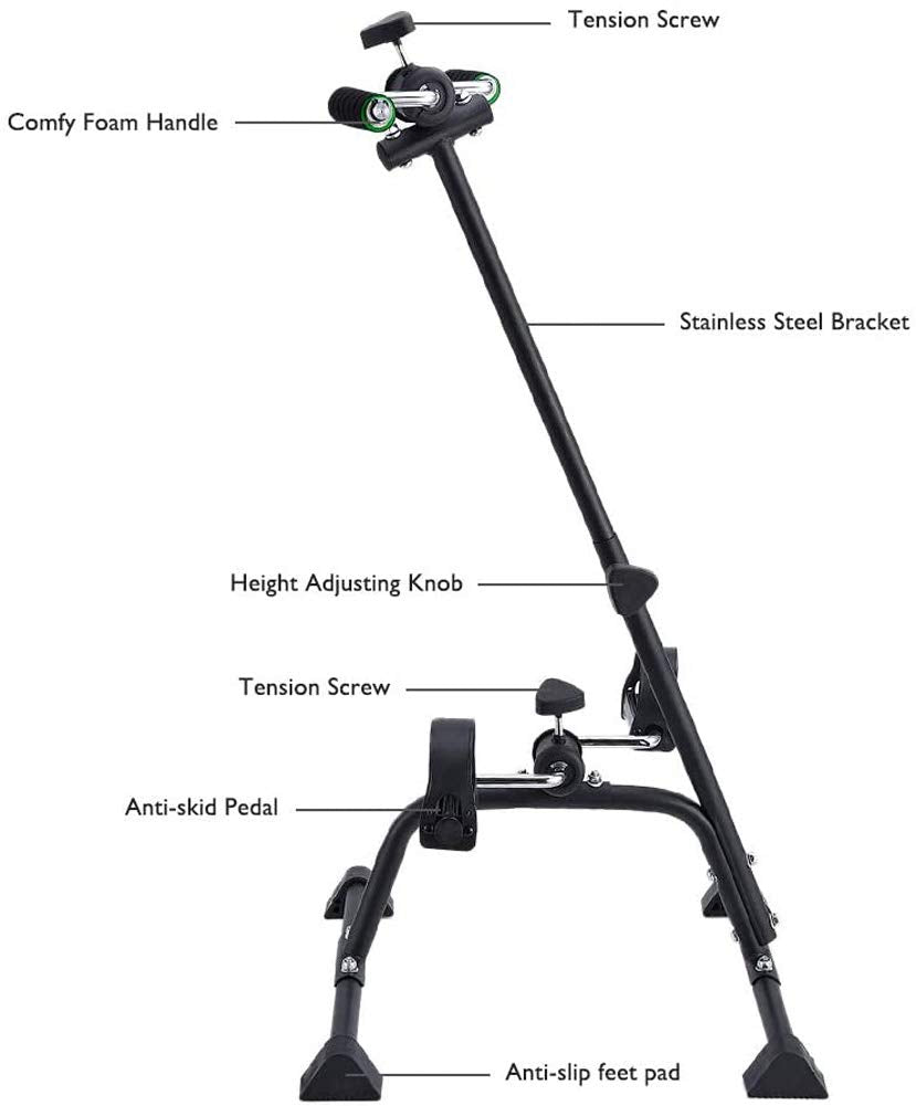 Pedal Exerciser Bike Hand Arm Leg And Knee Peddler Adjustable Fitness Equipment For Seniors, Elderly Home Pedal Exercise Bike Fo