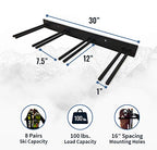 Storeyourboard Ski Wall Storage Rack, Holds 8 Pairs, Steel Home And Garage Skis Mount