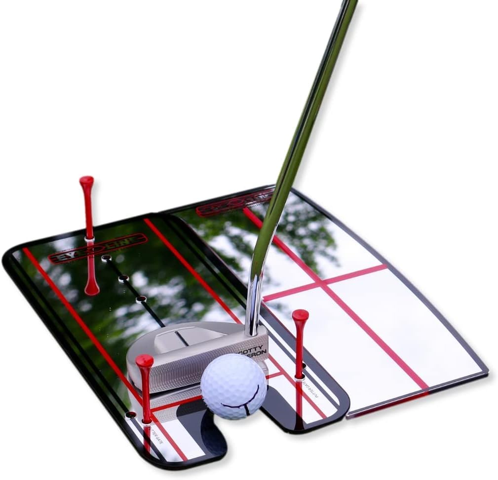 EyeLine Golf Putting Mirror, Alignment Training Aid Used by Tour Pros for Consistent Setup, Check EyesShouldersPutter Face for