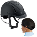 Ovation Deluxe Schooler Black-Blk Vents Xxs/Xs Helmet With Deluxe Pk/2 Black One Size Hair Net